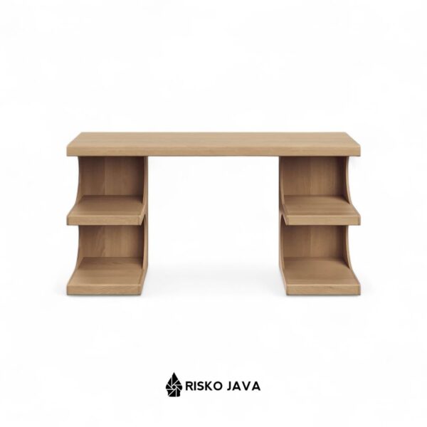 MILAN - Meja Belajar Kayu Jati / Meja Ruang Penyimpanan / Meja Kerja Minimalis