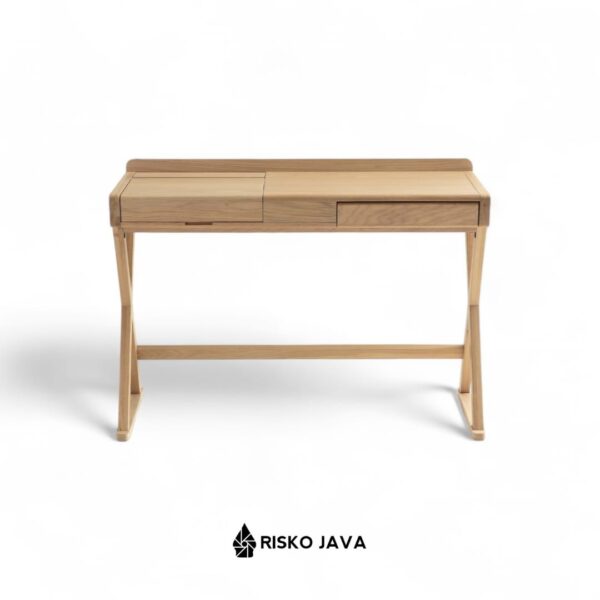 SEMI - Meja Belajar Kayu Jati / Meja Kerja Minimalis / Meja Laci Penyimpanan