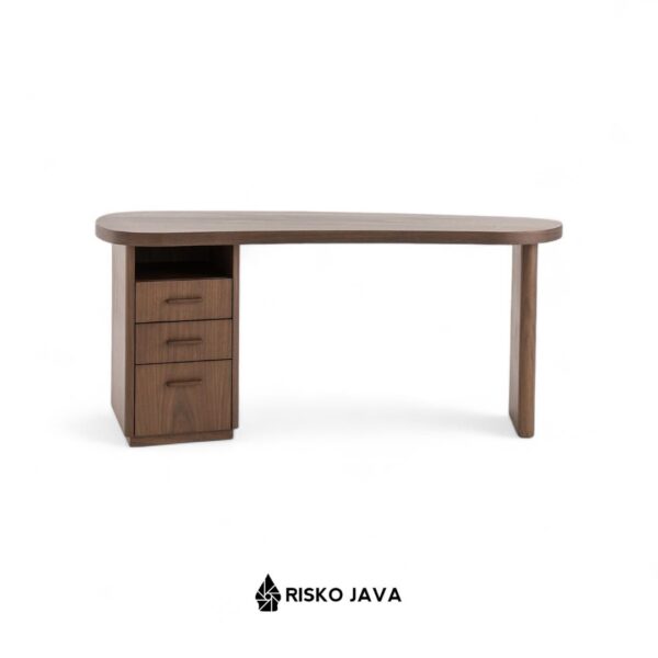 WALLACE - Meja Belajar Kayu Jati / Meja Kerja Minimalis / Meja Kantor Laci Penyimpanan