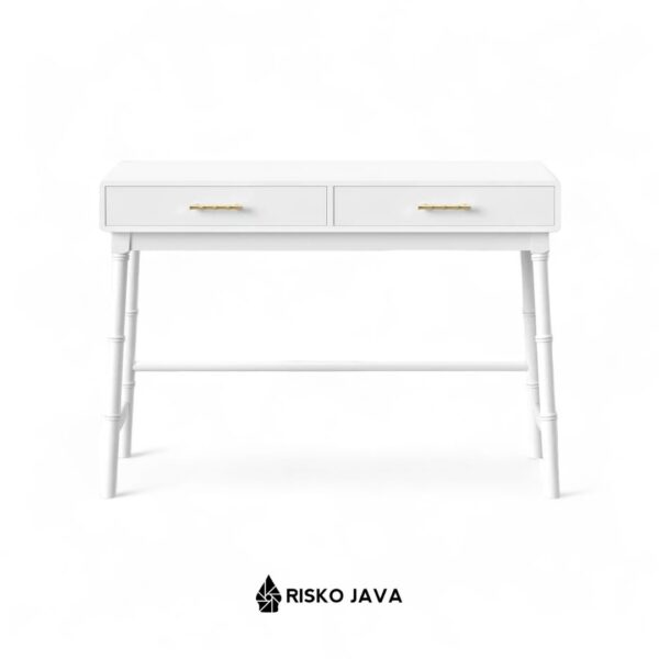 KARSDORP - Meja Belajar / Meja Kerja Minimalis Duco / Meja Kayu Jati Laci Penyimpanan