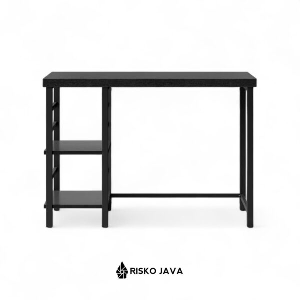 LORENZO - Meja kayu Jati Natural Black / Meja Belajar Minimalis / Meja Kerja Kayu Jati