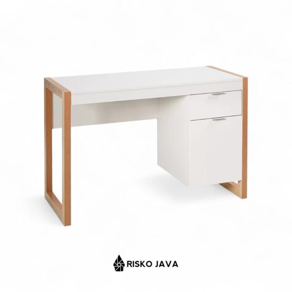 PAREDES - Meja Belajar / Meja Kerja Minimalis / Meja Kayu Jati Laci Penyimpanan