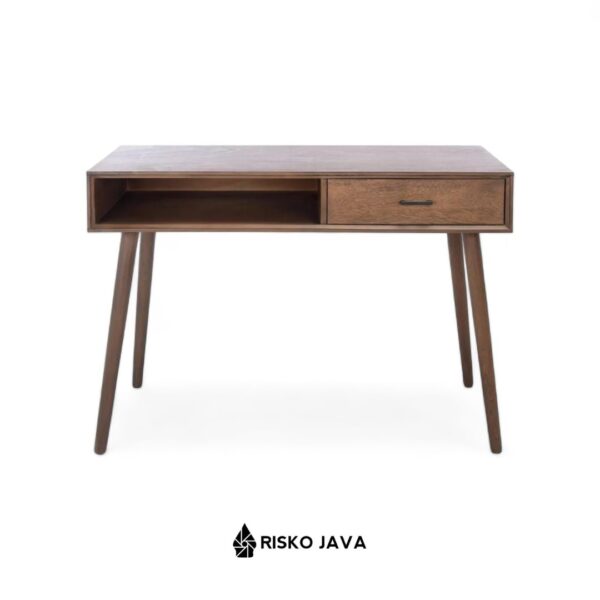 JORDAN - Meja Belajar Minimalis Retro / Meja Kerja Laci Penyimpanan / Meja Kayu Jati