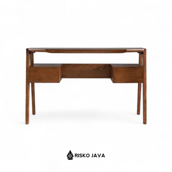 SVILAR - Meja Belajar Minimalis Retro / Meja Kerja Laci Penyimpanan / Meja Kayu Jati