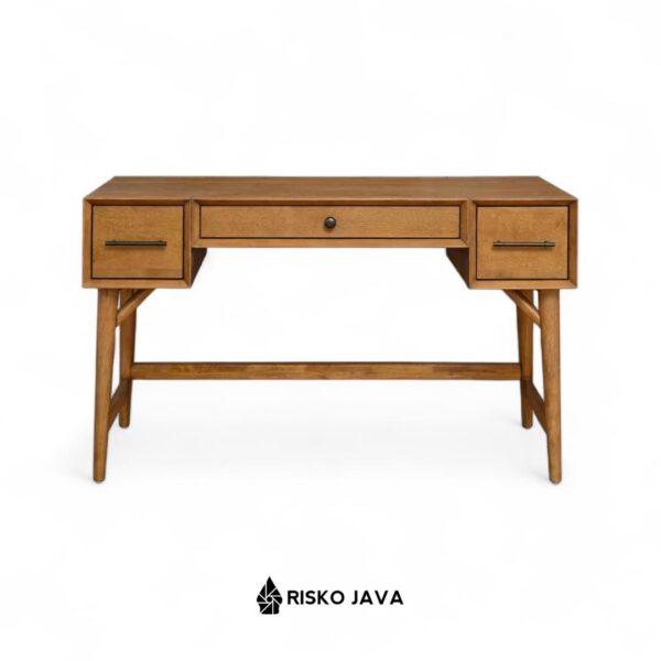 BALDANZI - Meja Kayu Jati / Meja Kerja Minimalis Modern / Meja Belajar Laci Penyimpanan