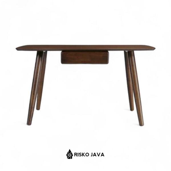 RAFA - Meja Kayu Jati / Meja Kerja Minimalis Retro / Meja Belajar Laci Penyimpanan