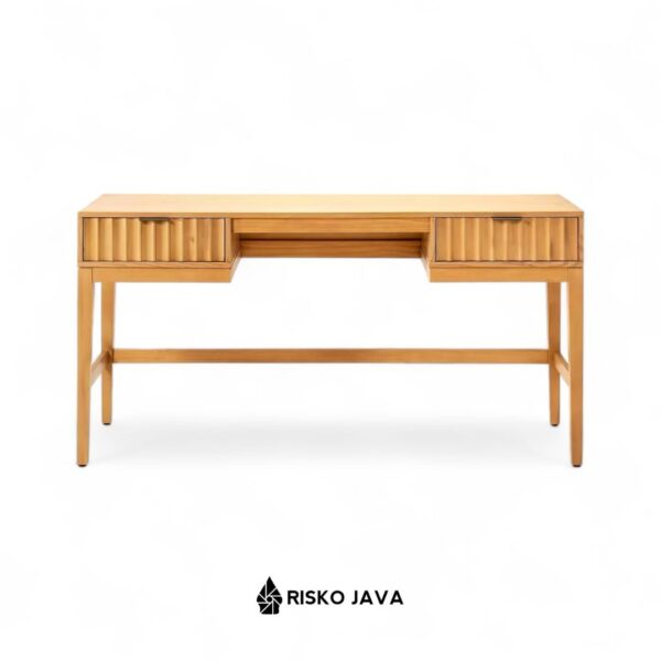 SMALLING - Meja Belajar / Meja Kerja Laci Penyimpanan / Meja Kayu Jati Minimalis Retro