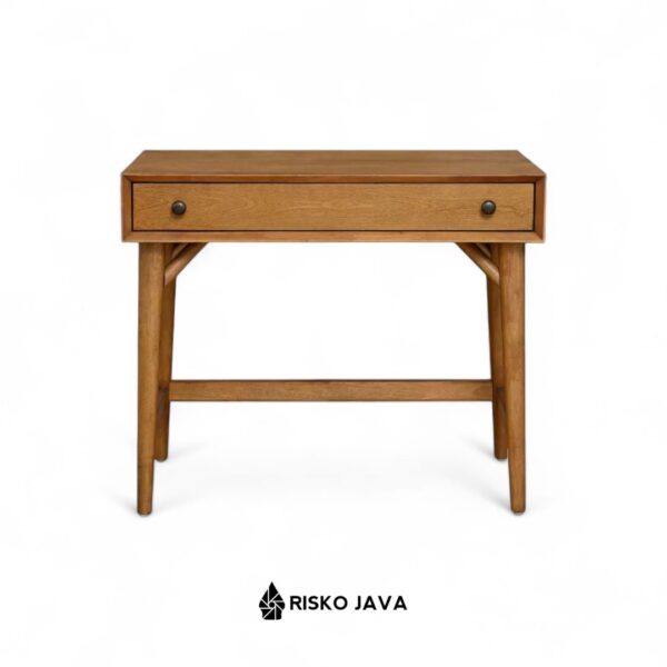 EDOARDO - Meja Belajar / Meja Kerja Minimalis retro / Meja Kayu Jati Laci Penyimpanan