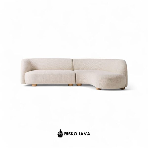 COUHAIB - Set Sofa Sudut Kayu Jati / Sofa Ruang Tamu / Sofa L Minimalis