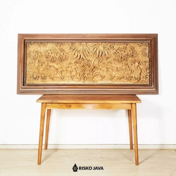 DUARTE - Relief Ukiran Karnotanding / Relief Hiasan Dinding / Relief Kayu Jati