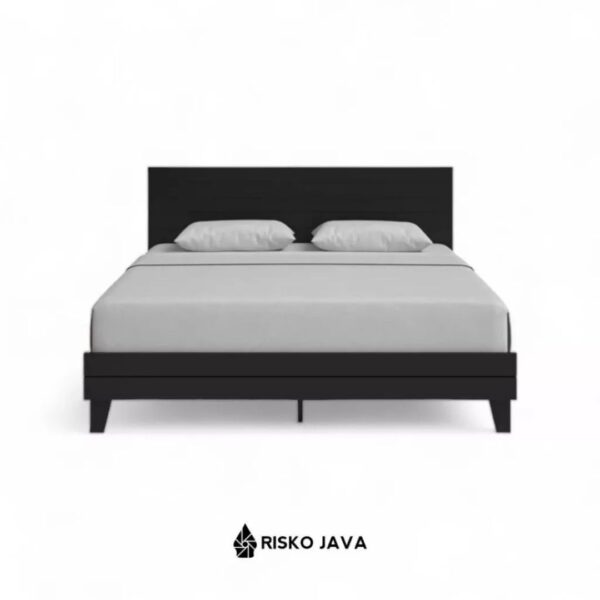MAURO - Dipan Kayu Jati Natural Black / Dipan Tempat Tidur / Rangka Dipan Minimalis