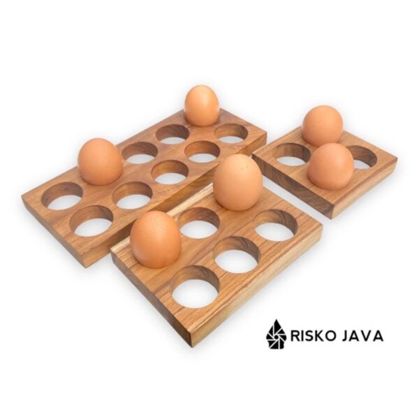 ARTAWAN - Tempat Telur Kayu Jati / Tatakan Telur / Rak telur